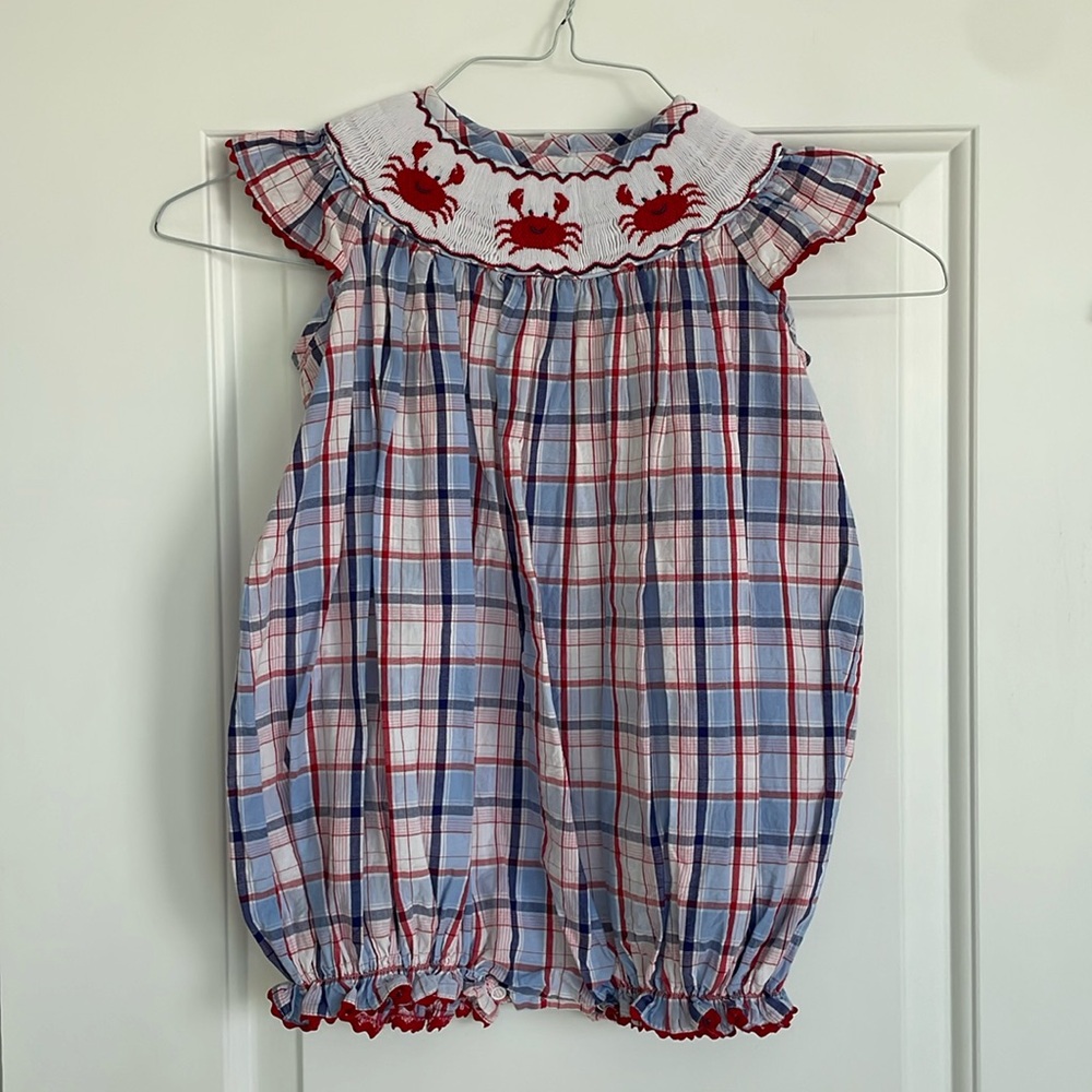 Stellybelly Smocked Crab Jumper